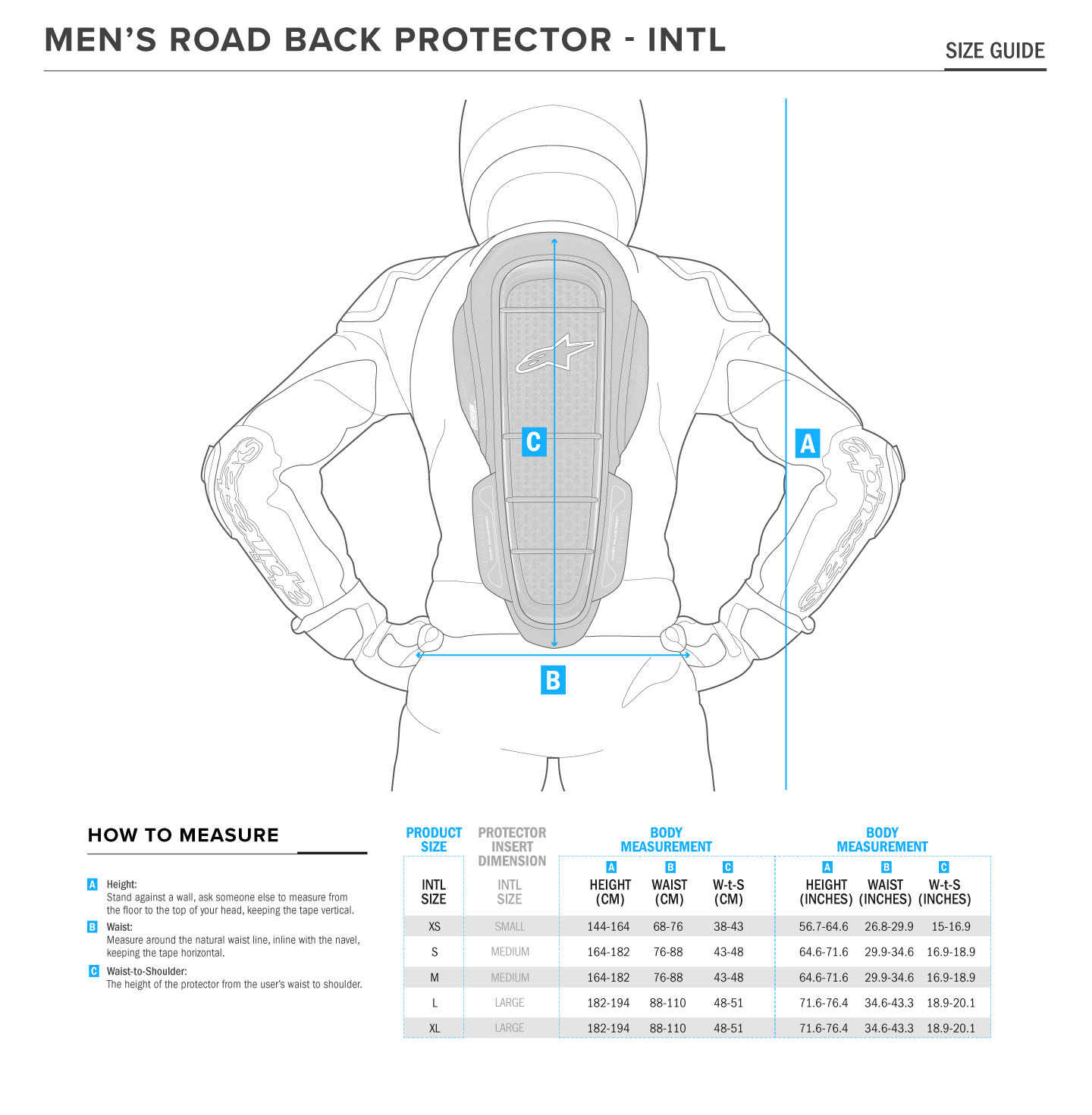 size intl mens road back protector 1