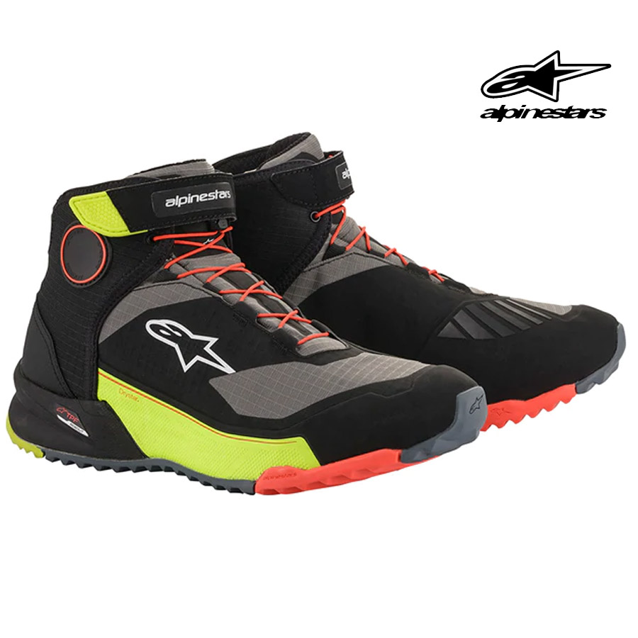 ALPINESTARS CR-X Drystar Riding Shoes (Black / Yellow Fluo / Red Fluo)