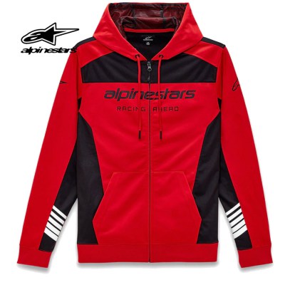 ALPINESTARS Hoodie Sessions II Fleece  (Red Black)